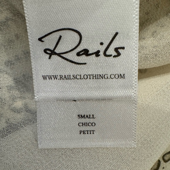 Rails Adora Dress Size S Midi Cream Snakeskin Lightweight Adjustable Straps Boho - Picture 10 of 13